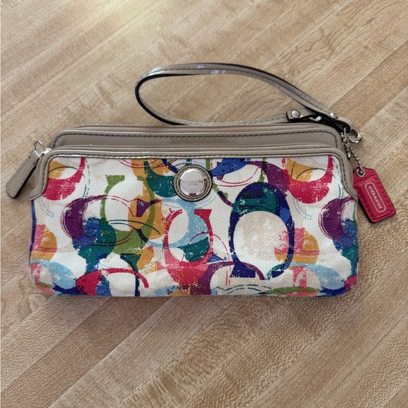 Coach Multicolor Patterned Wristlet - Picture 3 of 5